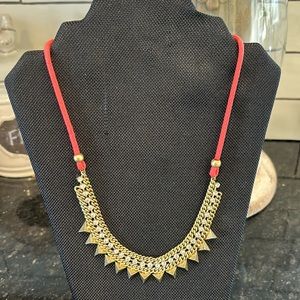 Vintage, juicy couture statement, necklace, gold rhinestone, neon,